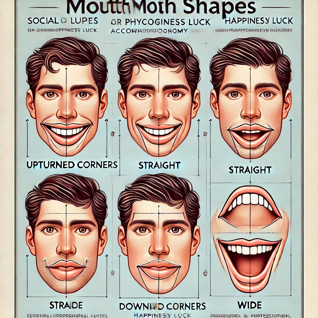 口の形状が示す対人運や幸福感