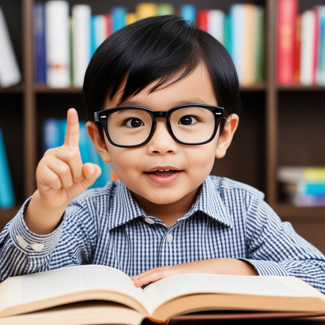 小さな男の子が運がいい人の特徴について語っている様子